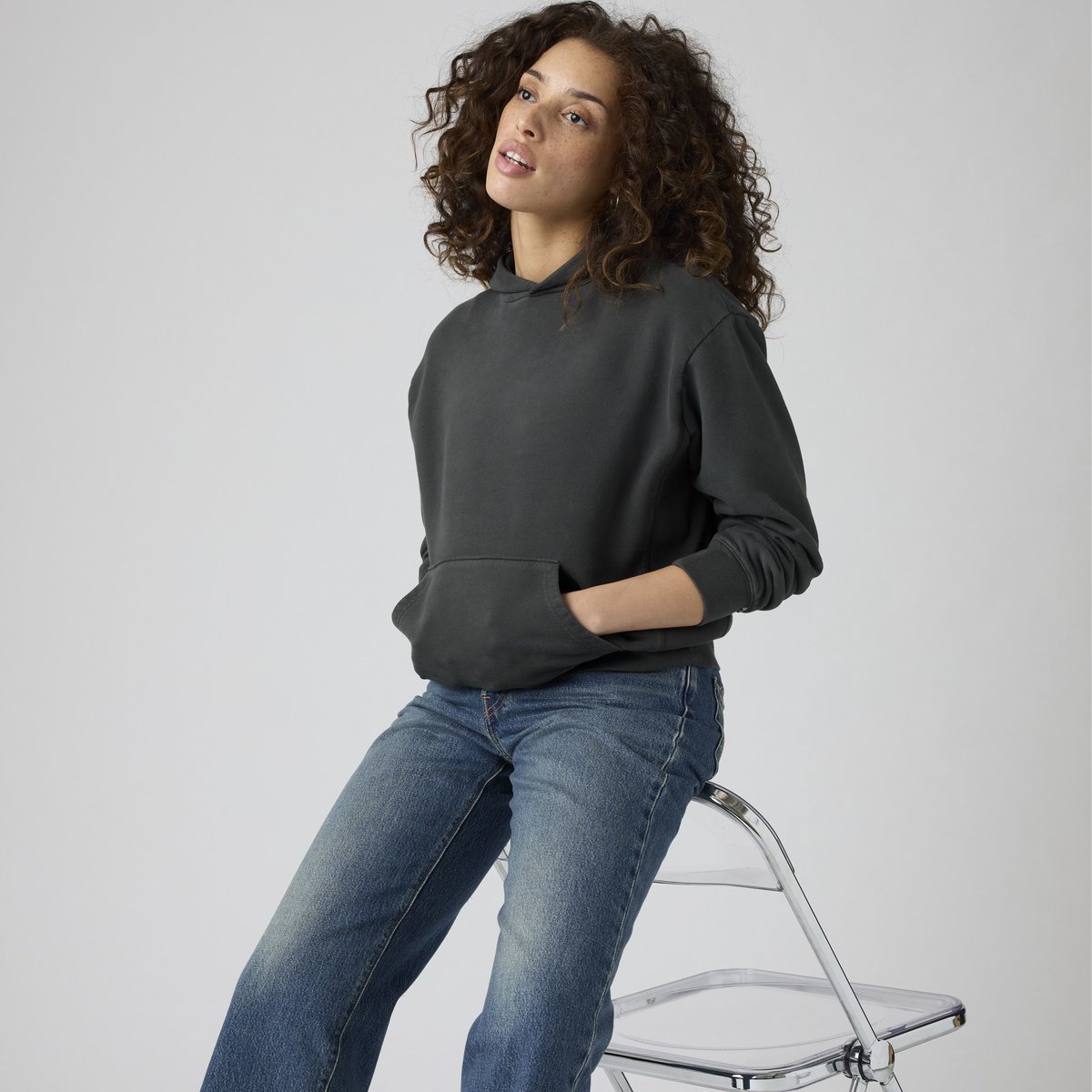 Sweat à capuche Heritage noir - h225 pirate black, LEVI'S