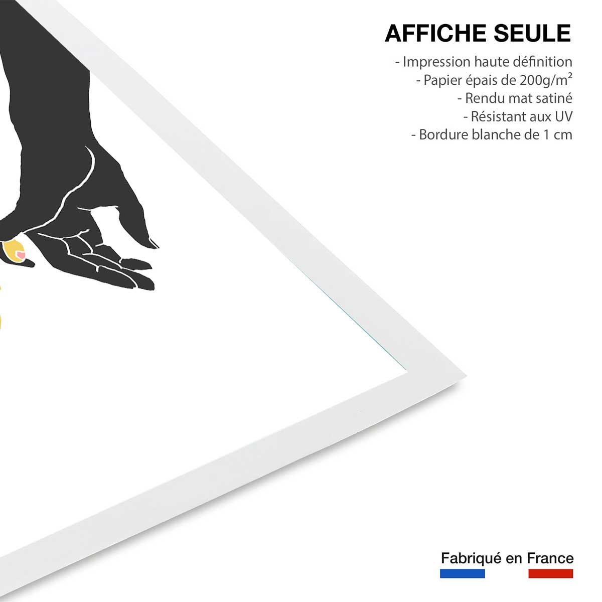 Affiche Yellow swear affiche seule, HEXOA