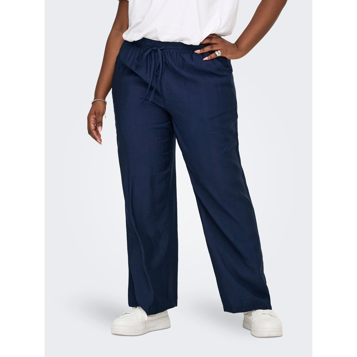 Pantalon À Jambe Large navy blazer, ONLY CARMAKOMA