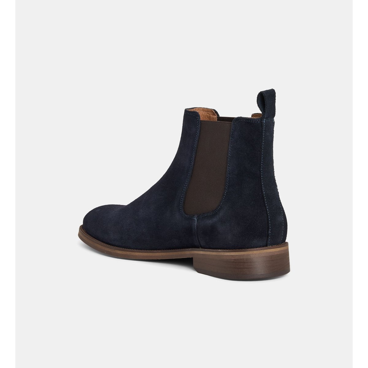 Bottines chelsea marvin cuir lisse ou velours bleu, COMPTOIR GL