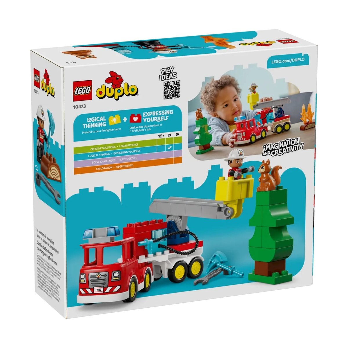 Duplo Le camion de pompiers multicolore, LEGO