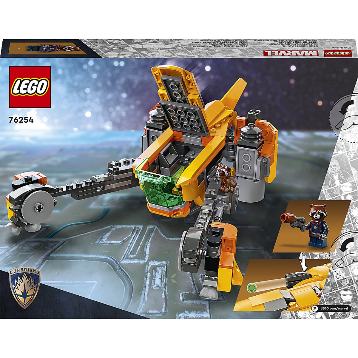Marvel Le vaisseau de Bébé Rocket multicolore, LEGO