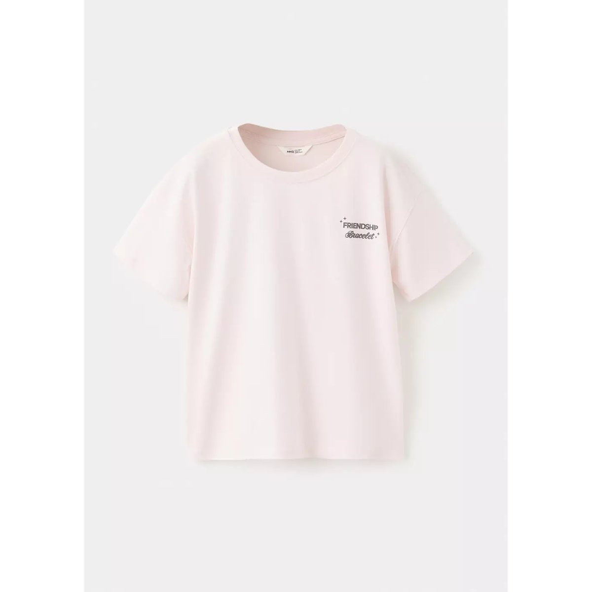 T-shirt en coton imprimé rose, MANGO KIDS