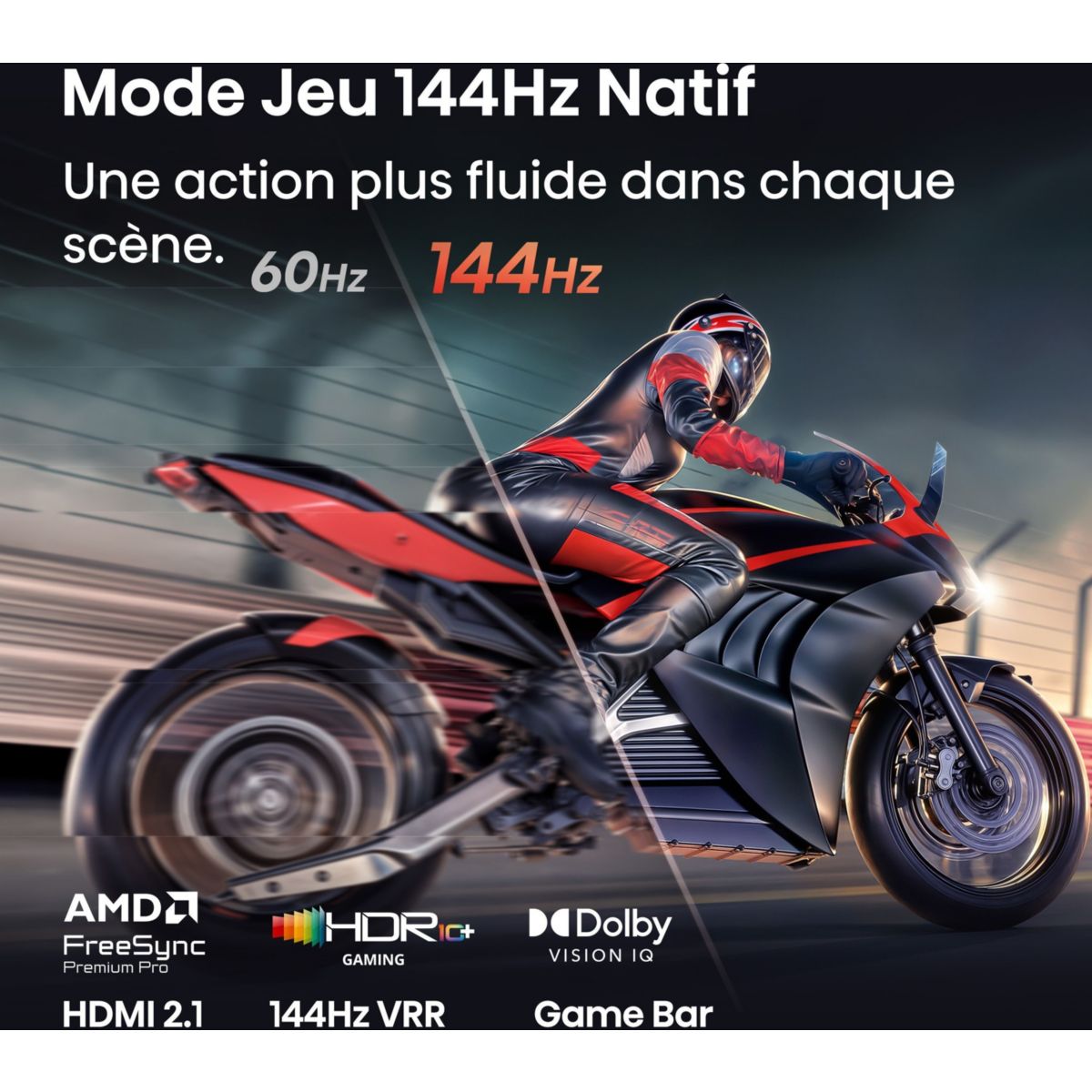 TV Mini LED 65U7SE (2026) 65" (164 cm) couleur unique, HISENSE