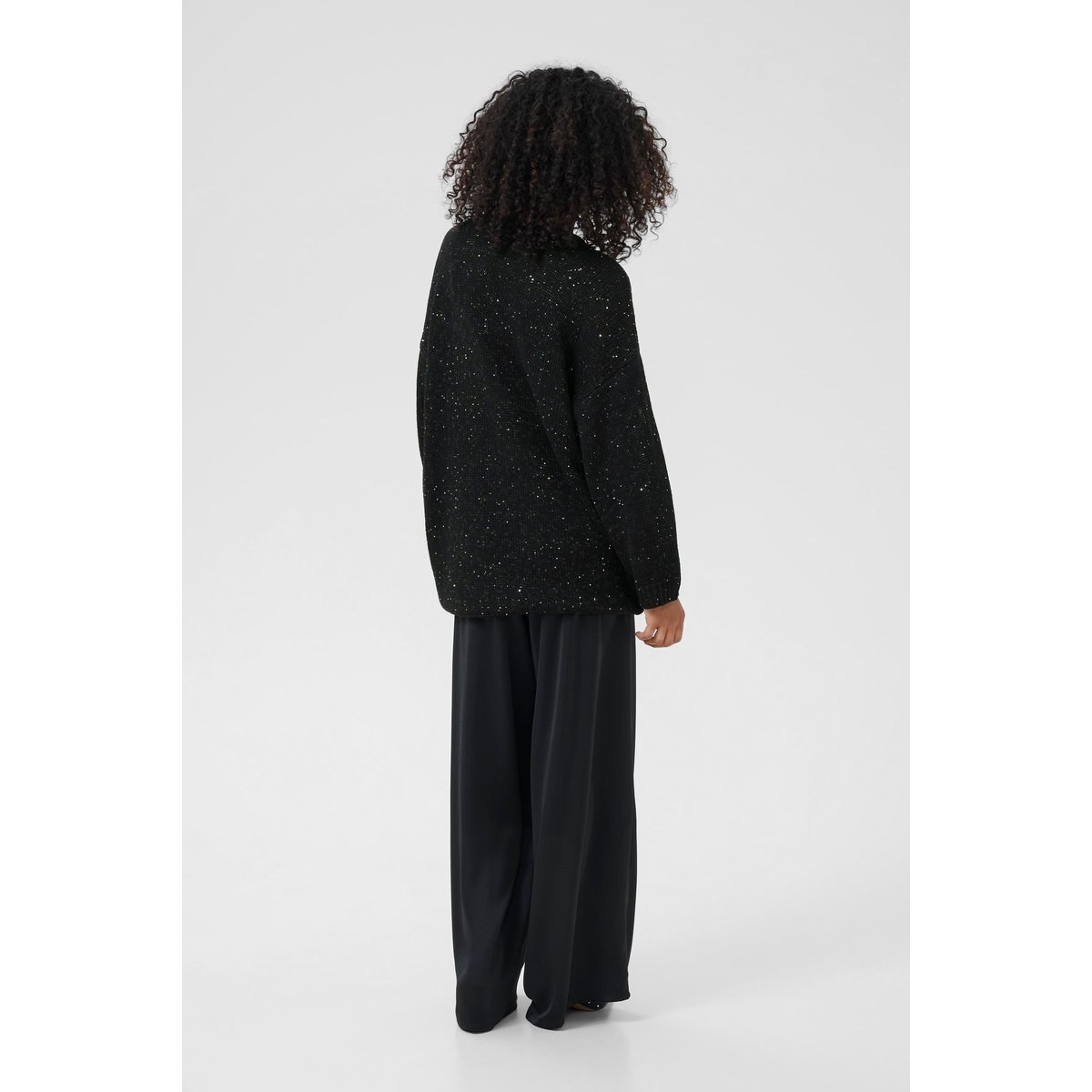 Pullover tricoté noir black deep, KAFFE