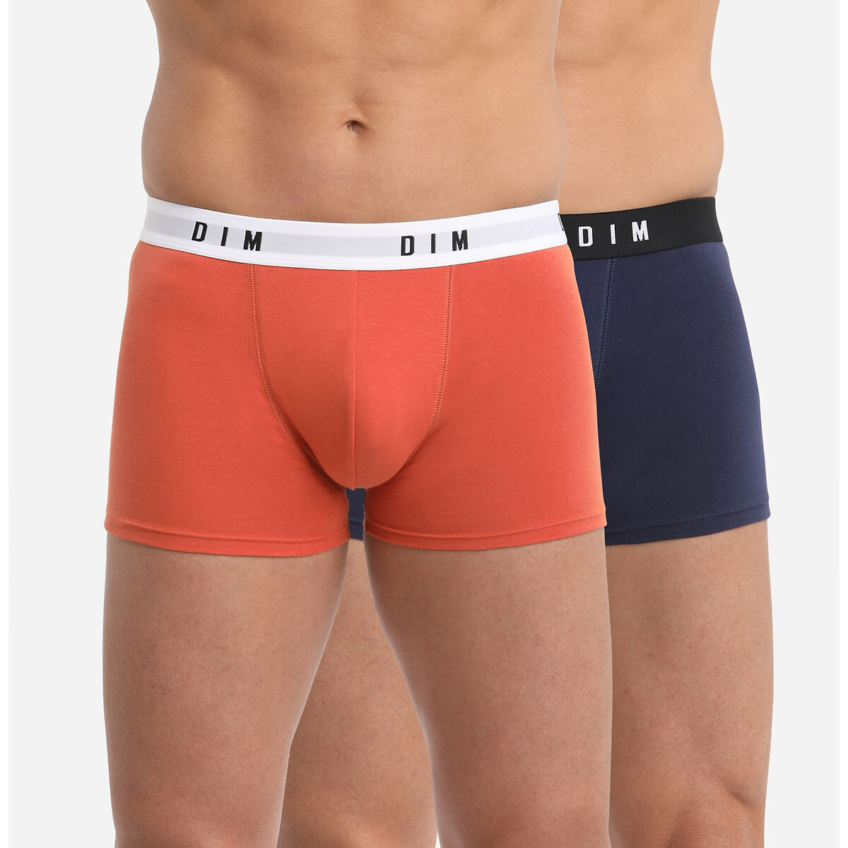 Lot de 2 boxers Dim Originals bleu + orange, DIM