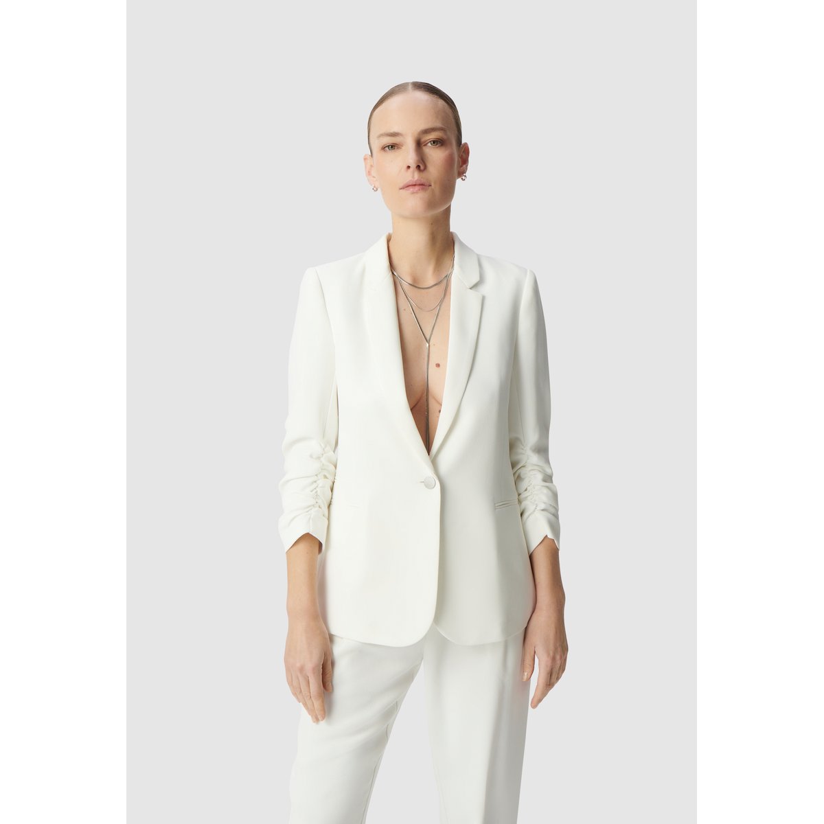Veste de costume recyclé blanc cassé, IKKS