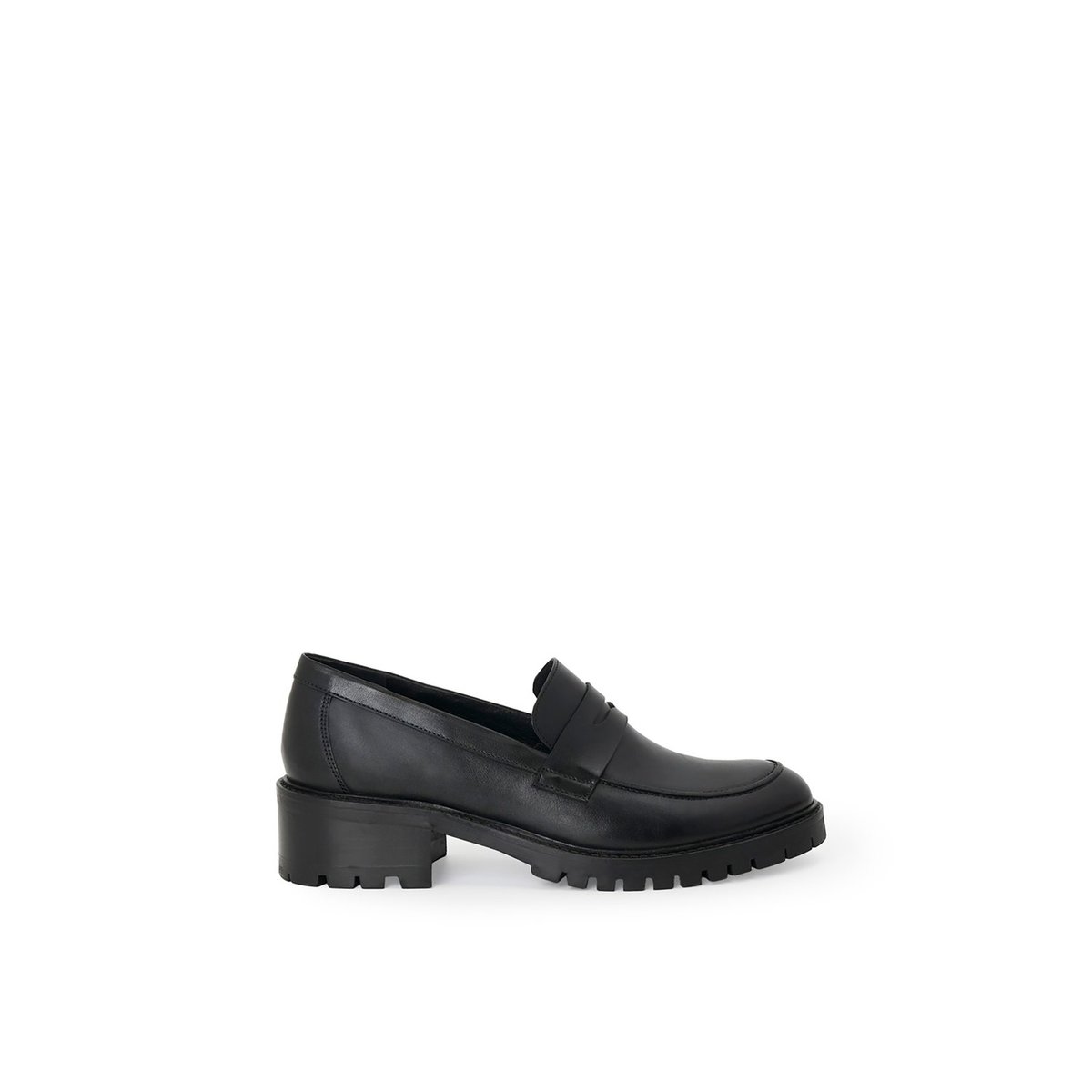 Mocassin en cuir AUBREE noir, MELLOW YELLOW