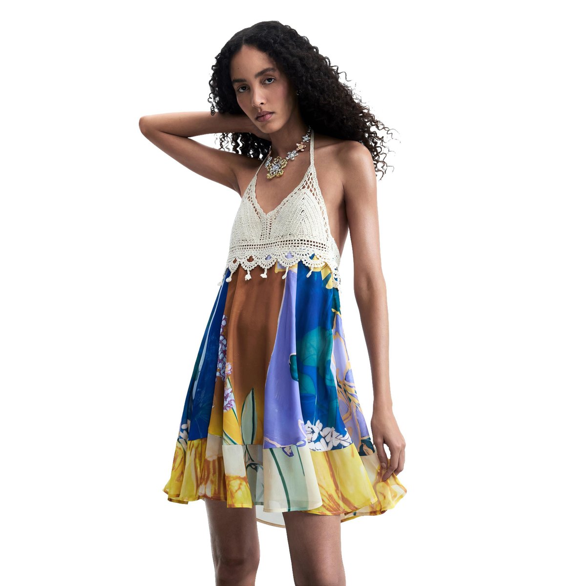 Robe sans manches imprimée multicolore, DESIGUAL
