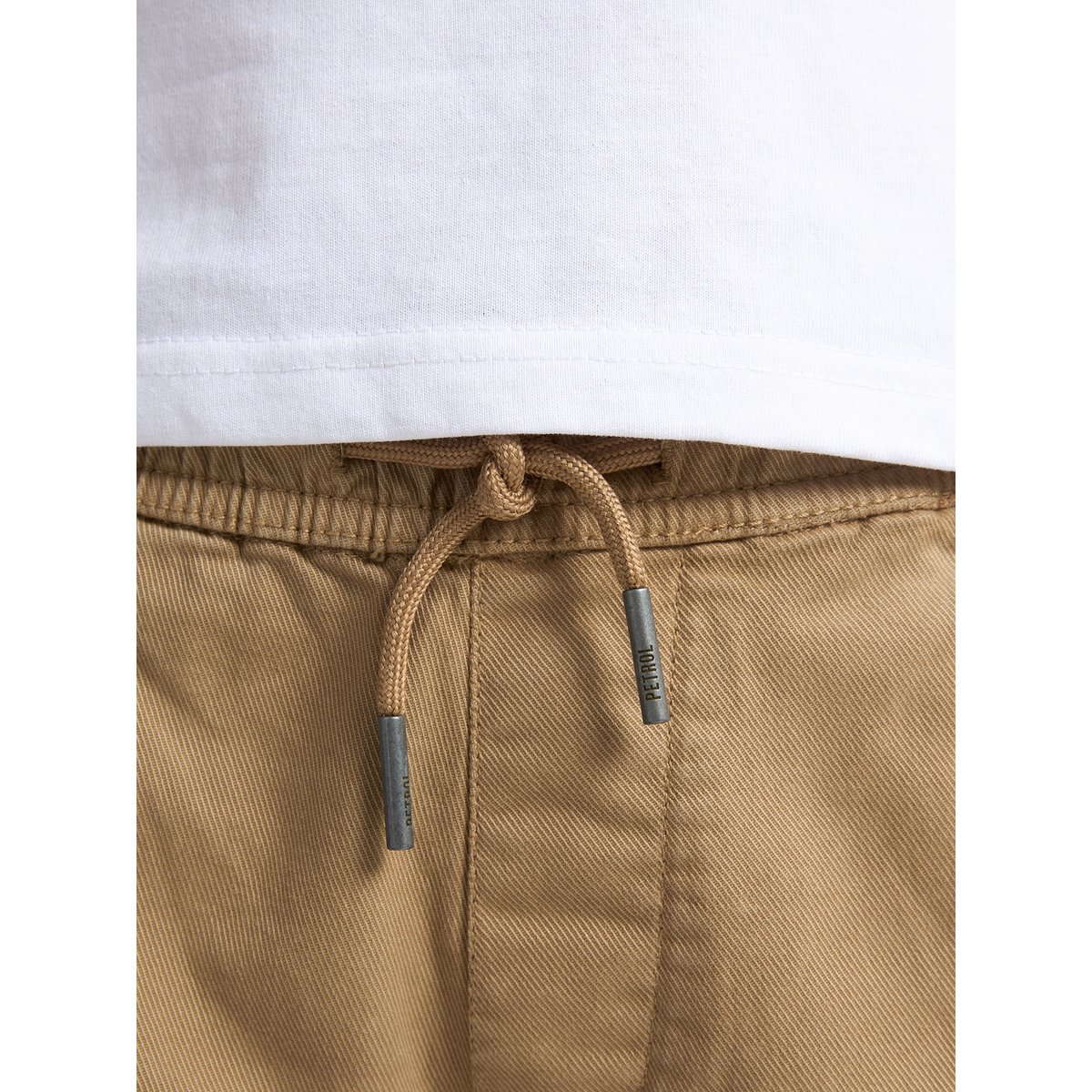 Short chino avec cordon de serrage marco jaune cappuccino, PETROL INDUSTRIES