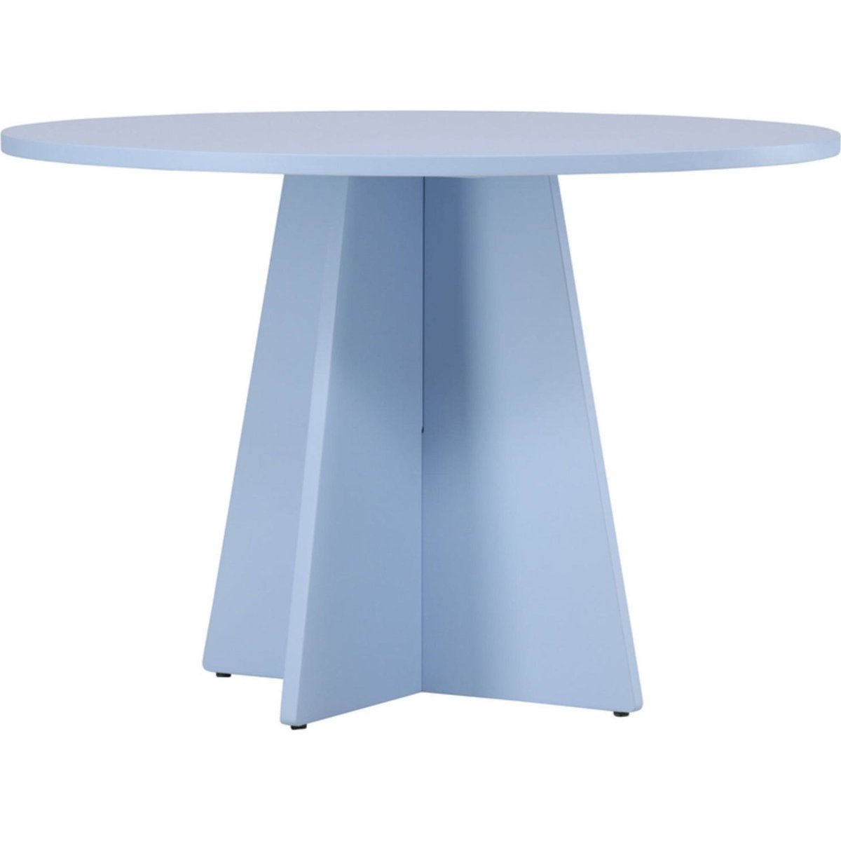 Table à manger ronde BOOTCUT en bois bleu ciel, RECOLLECTION
