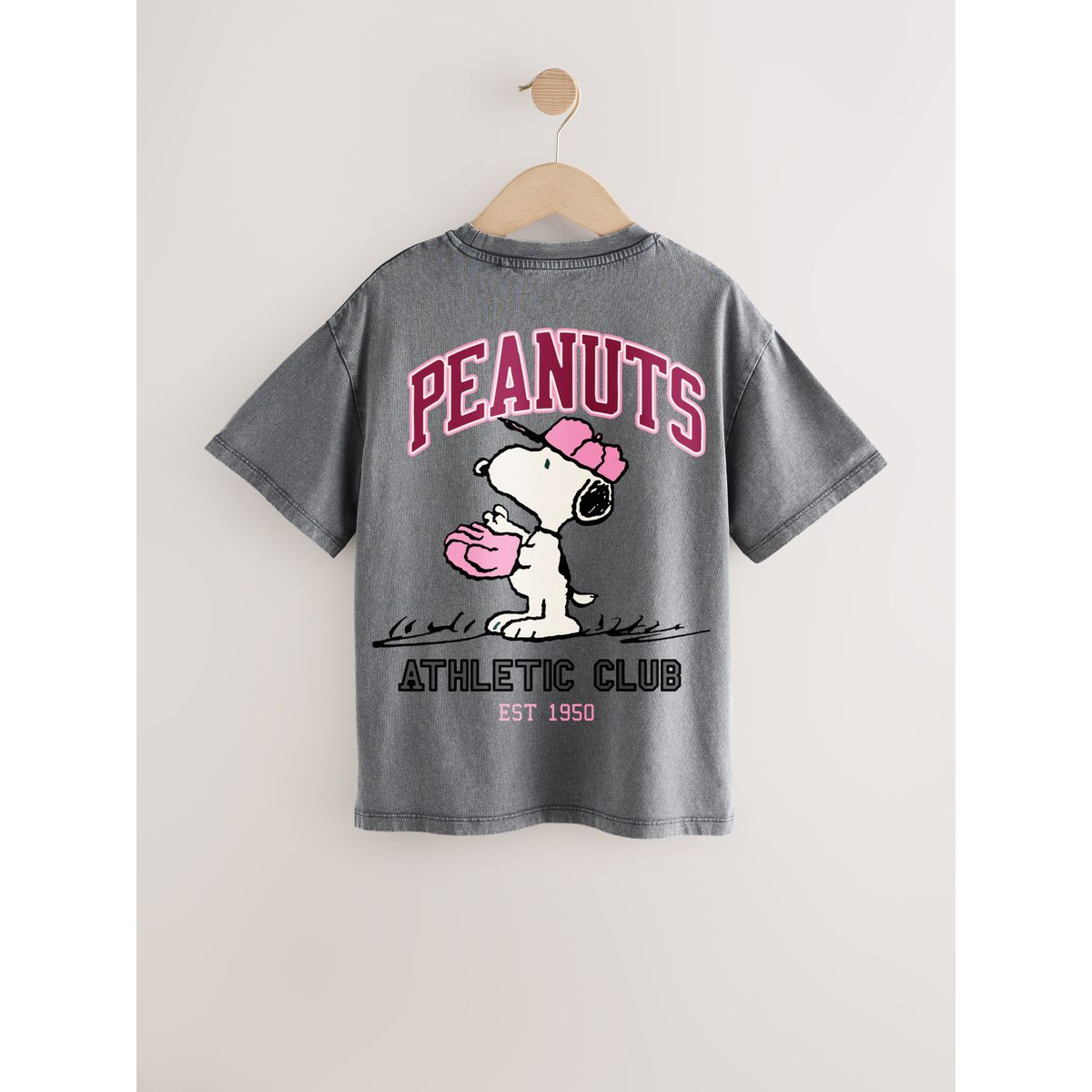 T-shirt oversize snoopy sous licence gris anthracite, NEXT