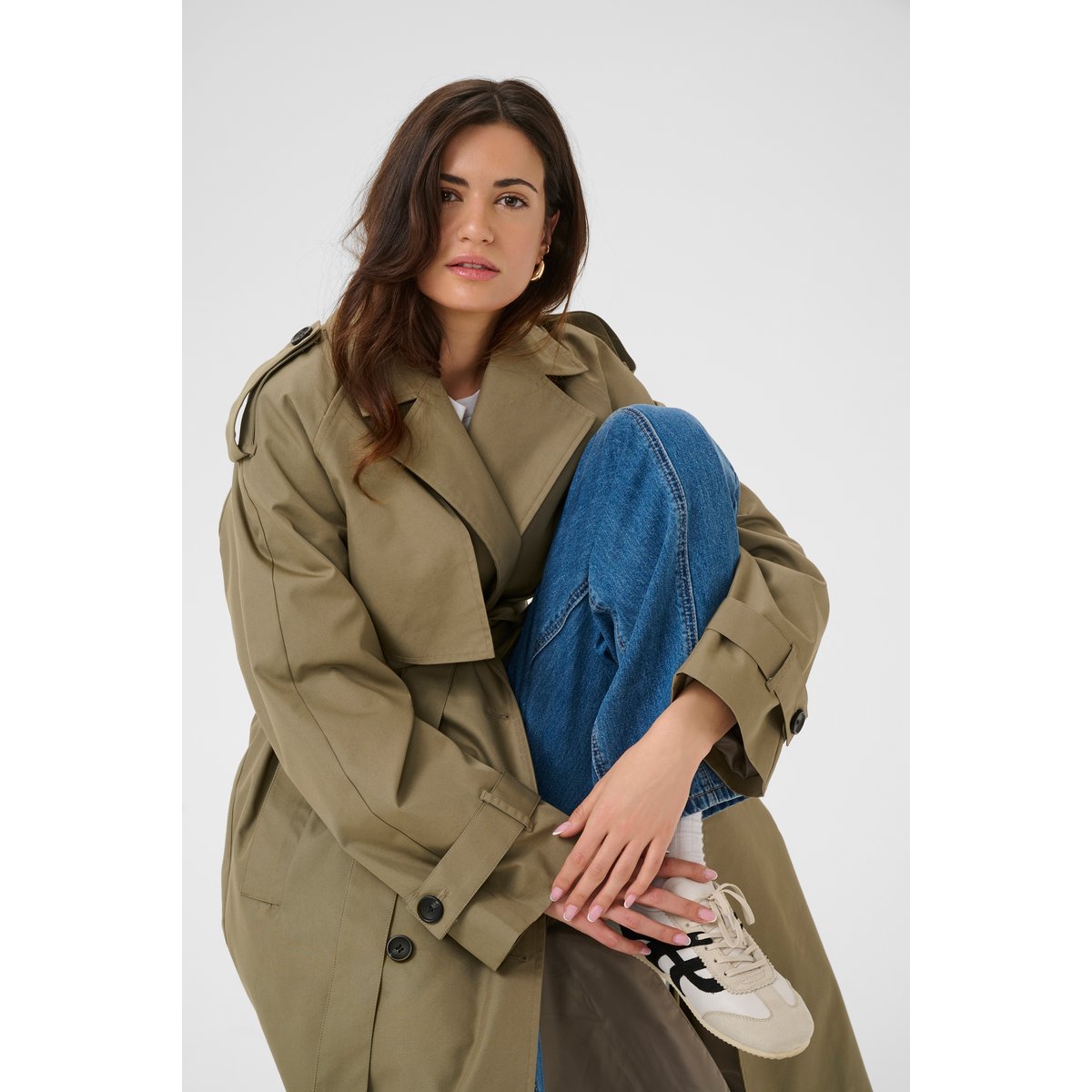 Manteau vert dusky green, KAFFE