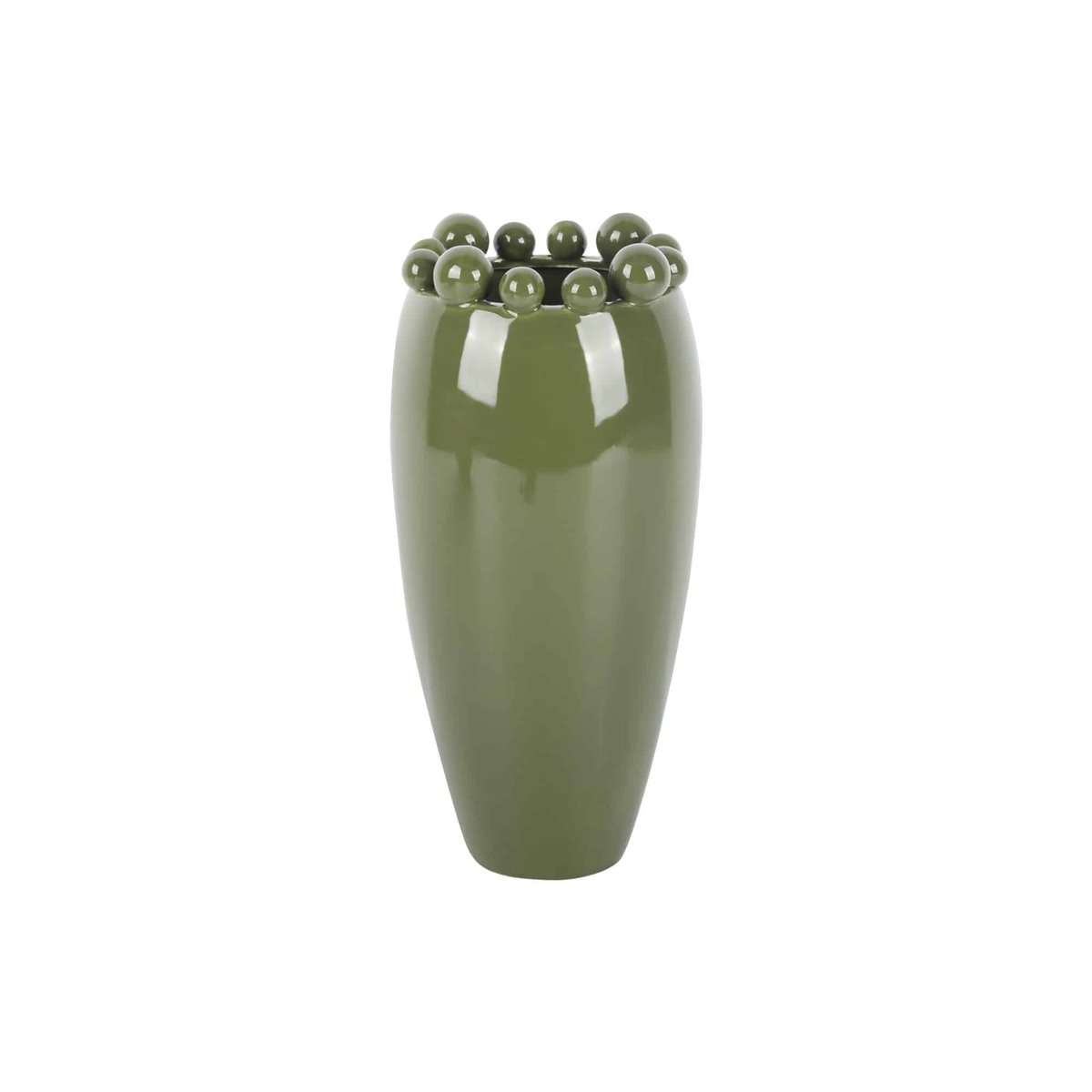 Vase Céramique CADIZ DOTTY LARGE vert, PRESENT TIME