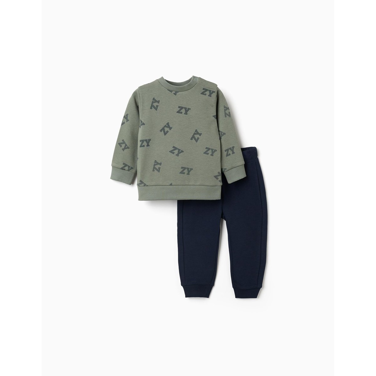Ensemble de jogging en molleton vert foncé, ZIPPY