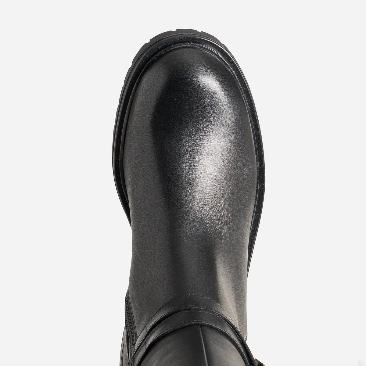 Botte Plate en cuir CAMILIA noir, ERAM