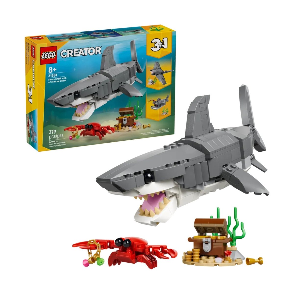 Creator Le redoutable requin et le coffre au trésor multicolore, LEGO