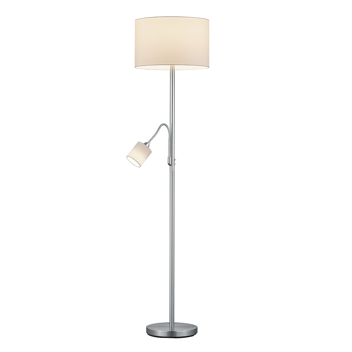 Candeeiro de pé Hotel, TRIO Lighting branco/prateado, TRIO LIGHTING