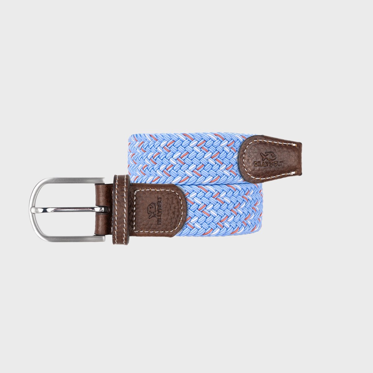 Ceinture tressée élastique MULTICOLORE bleu clair, BILLYBELT