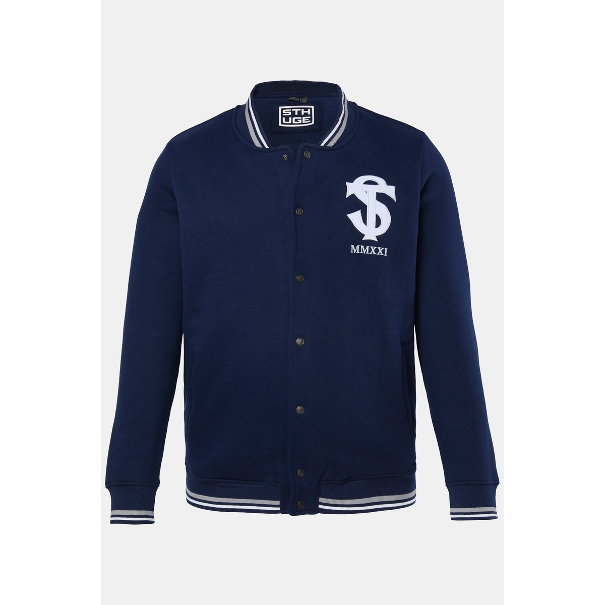 Veste universitaire, sweat marine, STHUGE