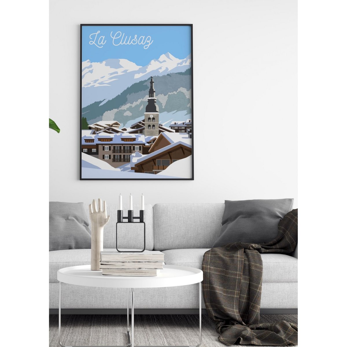Affiche ville La Clusaz blanc, L'AFFICHERIE