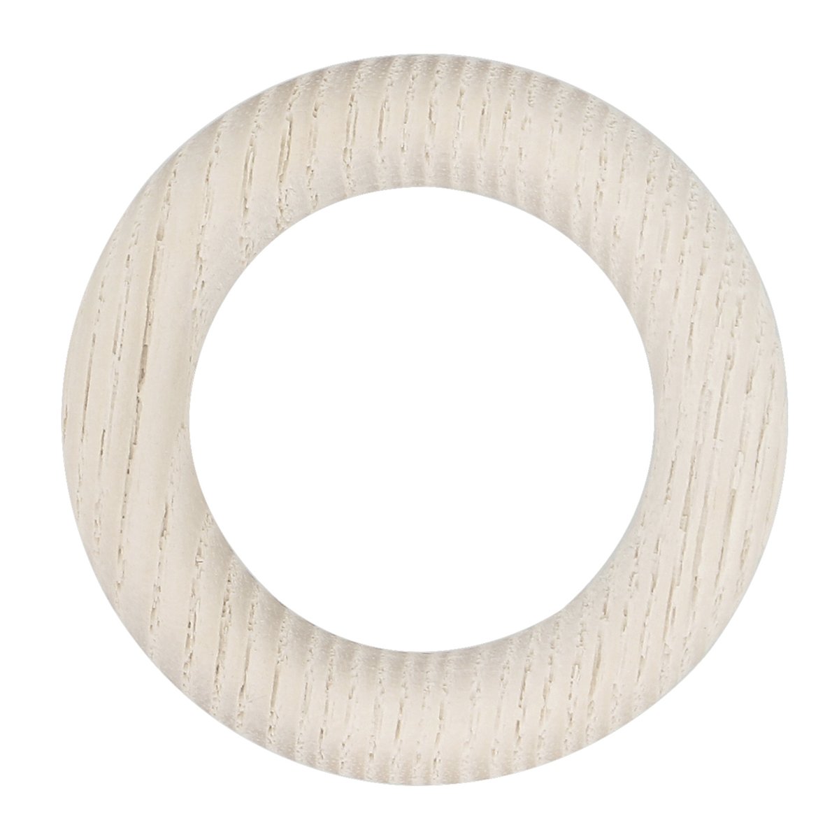 Lot de 10 anneaux en frêne pour tringle D28 mm blanc, MOBOIS