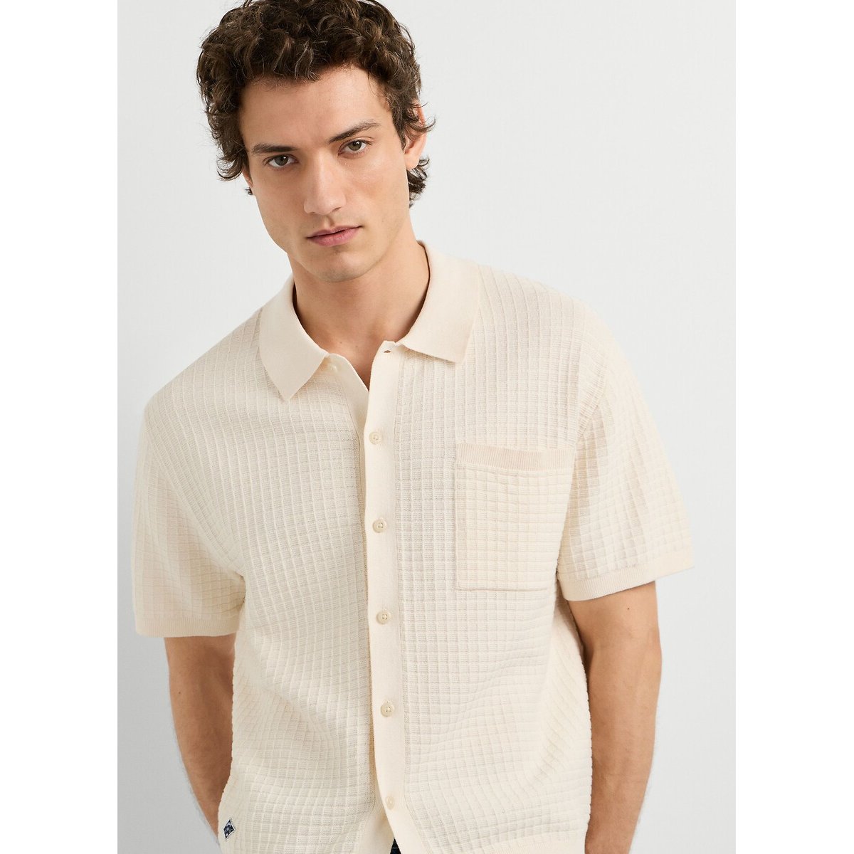 Polo de punto de manga corta, DYLAN marfil, PEPE JEANS
