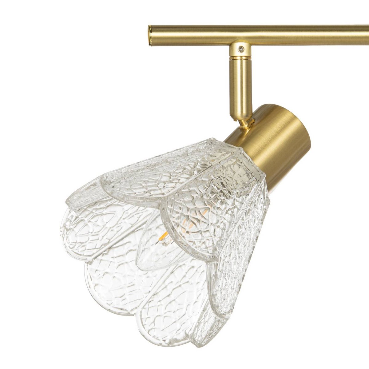 Spot en métal, Margaux laiton, transparent, LINDBY