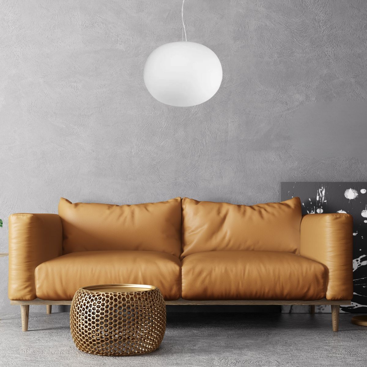 Suspension    COTTON blanc, IDEAL LUX