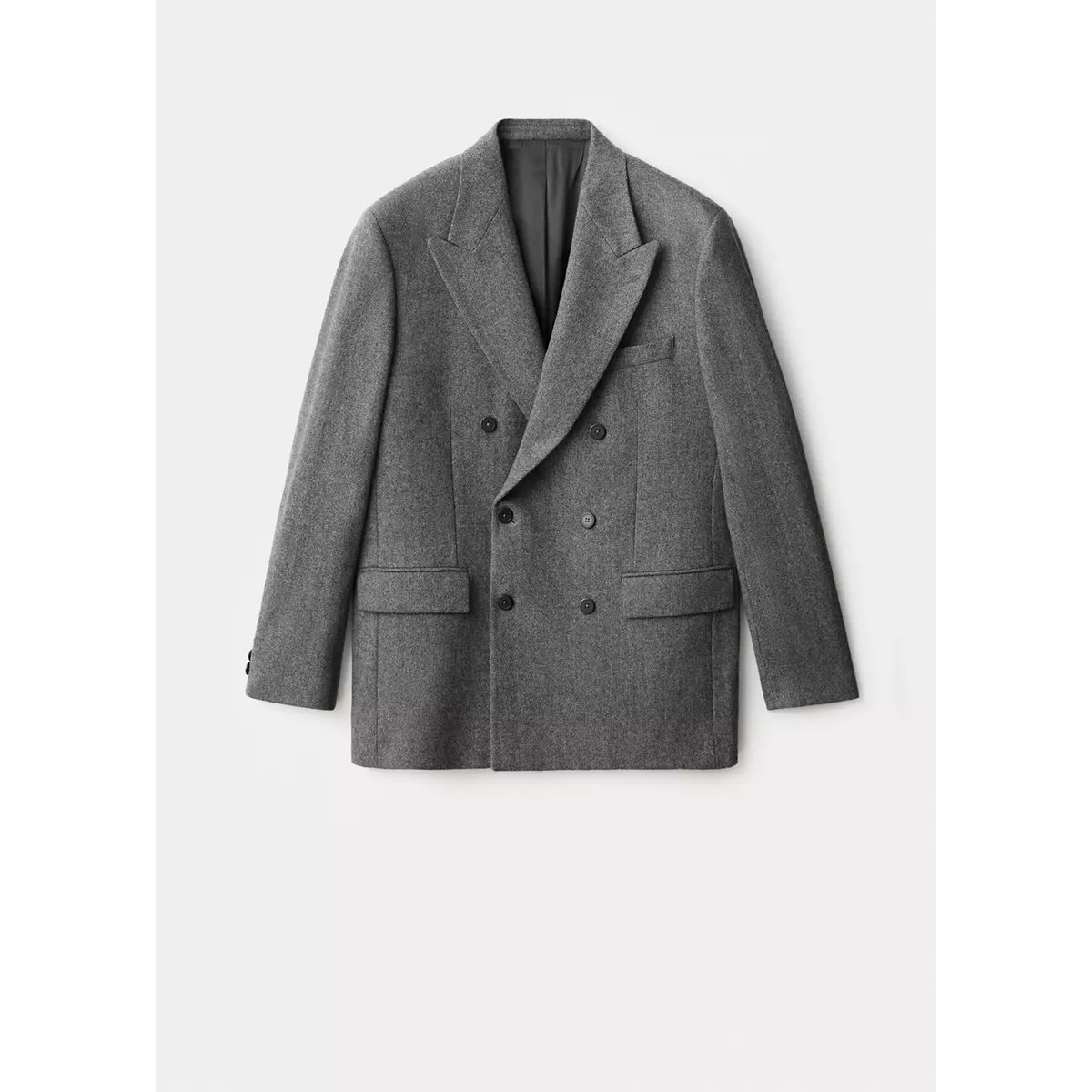 Veste de costume croisée slim fit gris, MANGO MAN