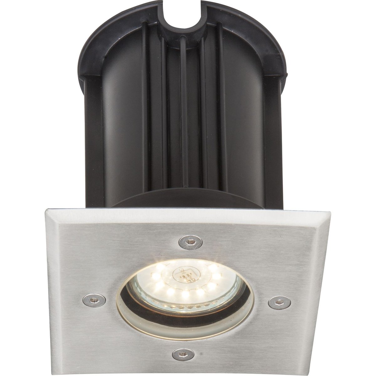 Spot d'extérieur carré en inox gris, GLOBO LIGHTING