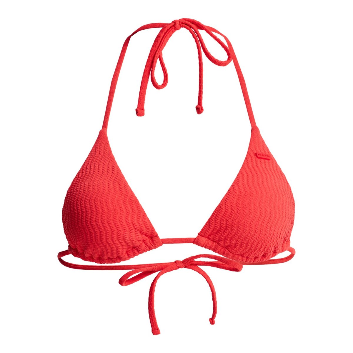 Haut de maillot de bain bikini triangle LAGOS TIKI TRI. rouge tomato, ROXY