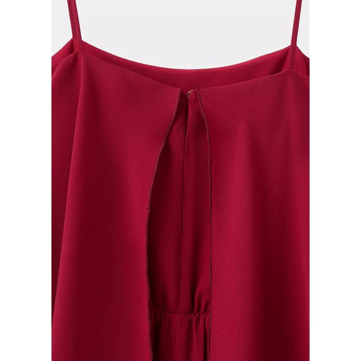 Combinaison asymétrique à volant rouge, MANGO TEEN