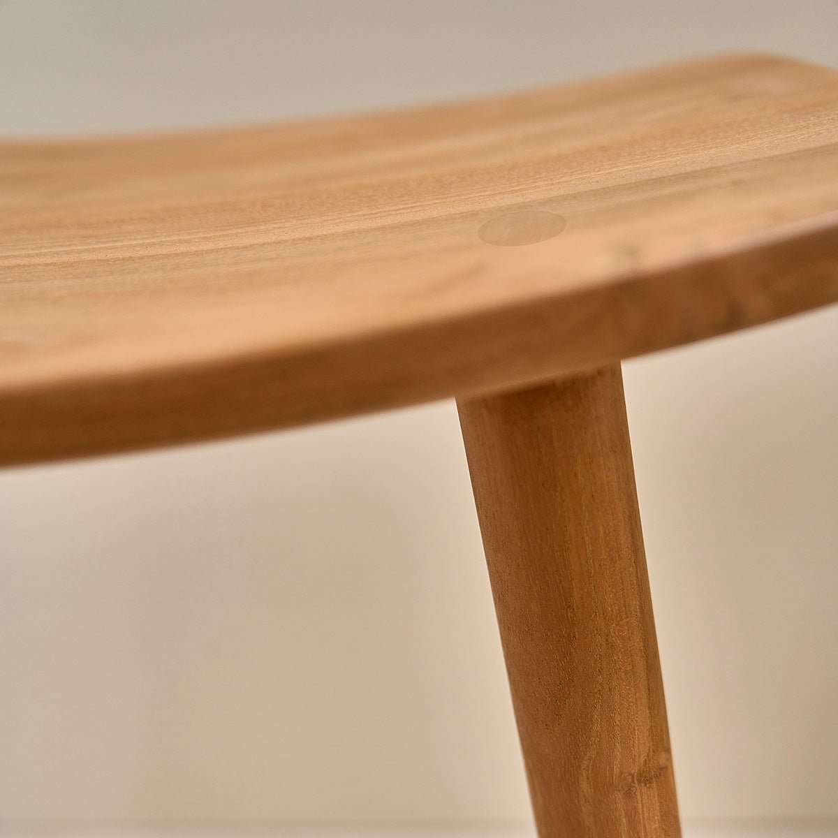 Lot de 2 tabourets de bar en teck massif AMBRE naturel, BERAH GETAH