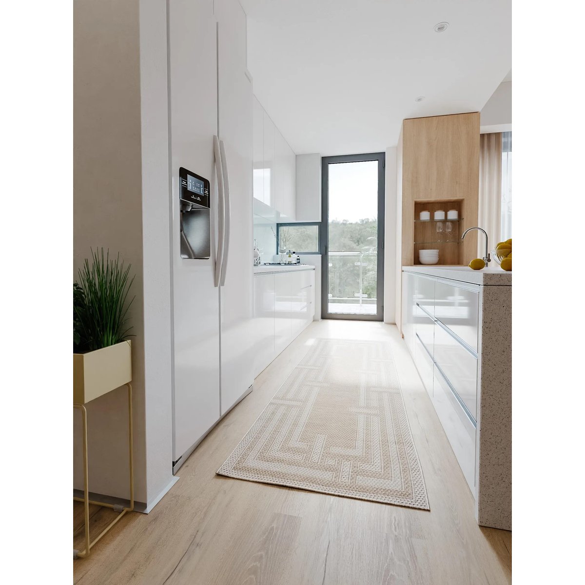 Tapis de couloir d'extérieur & intérieur BRONCO crème, BENUTA