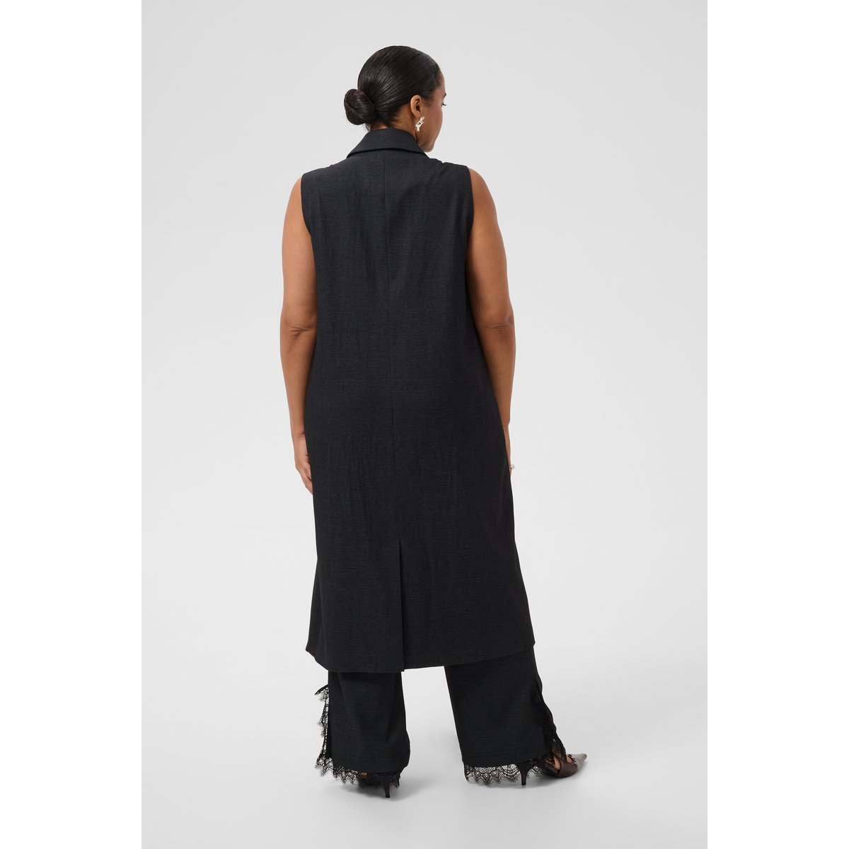 Manteau gris dark grey melange, KAFFE CURVE