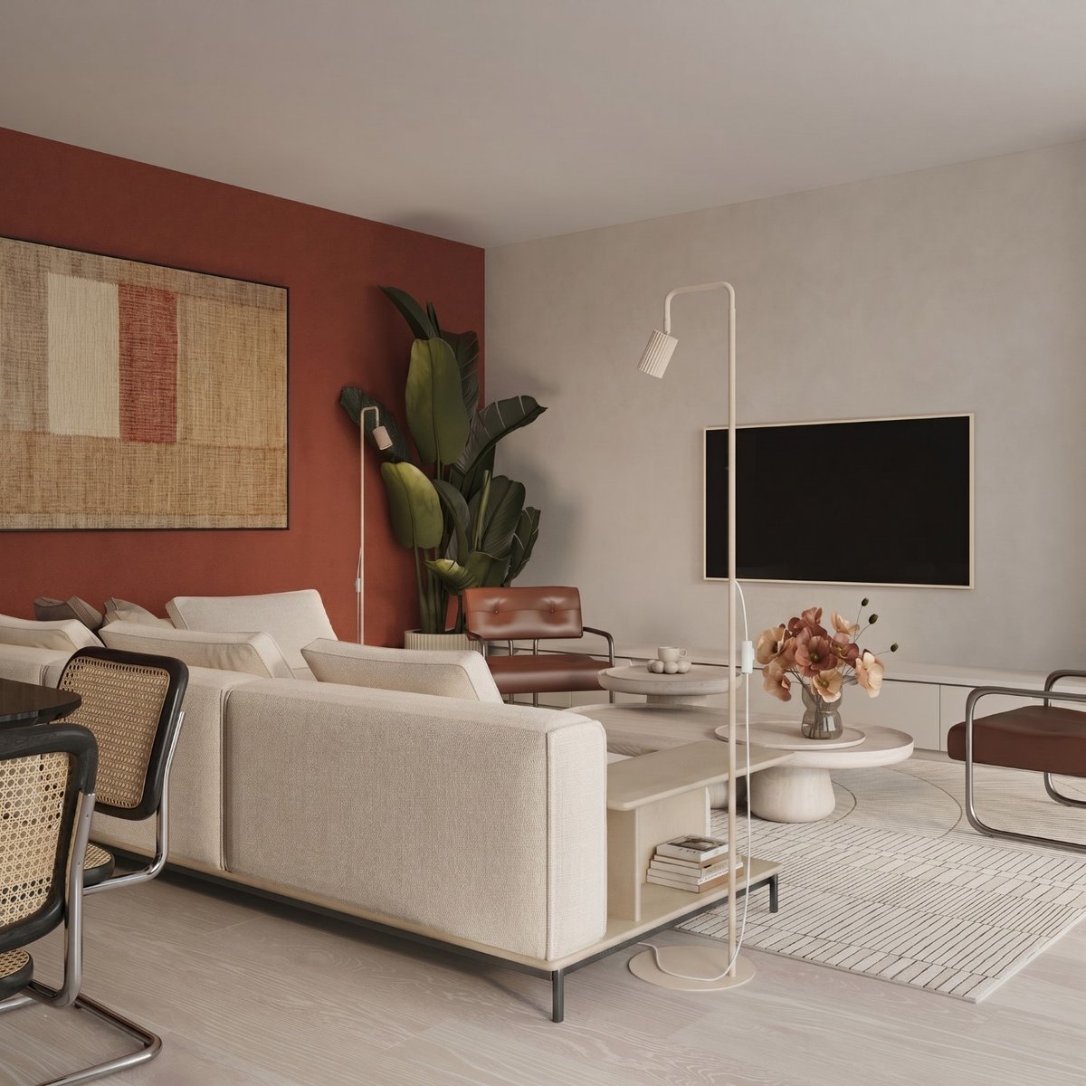 Lampadaire Aluminium Beige GU10 1 KARBON beige, EDEN