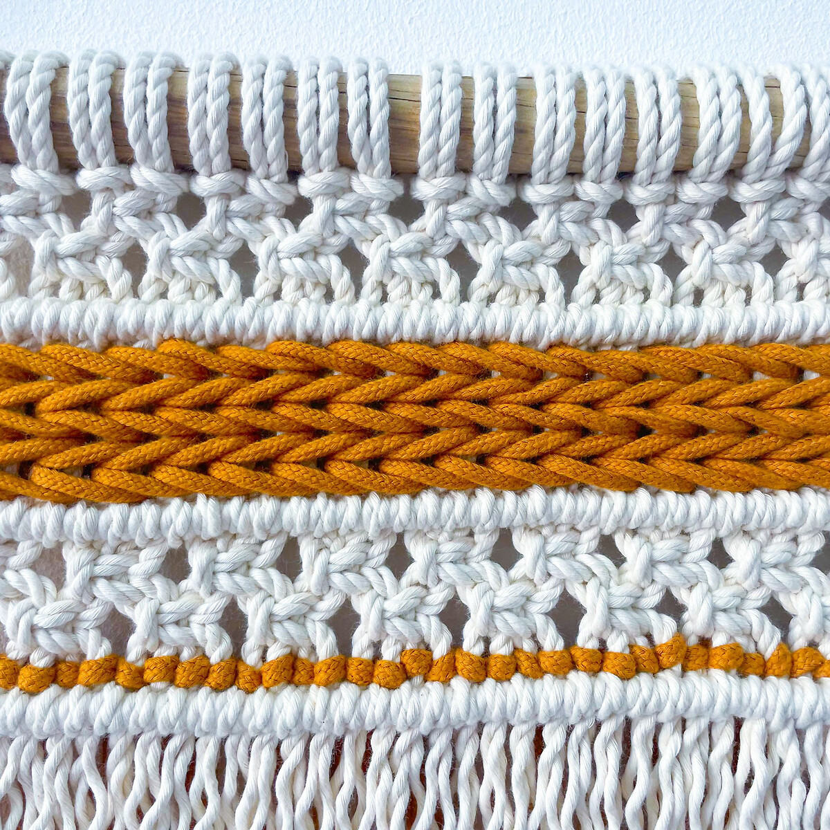 Decoração de parede em macramé BLUES, Macramar camel, MACRAMAR
