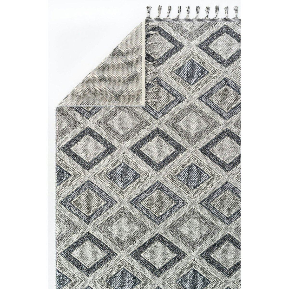 Tapis décoratif à motifs 120x180 ISTANBUL gris (losanges), PIER IMPORT