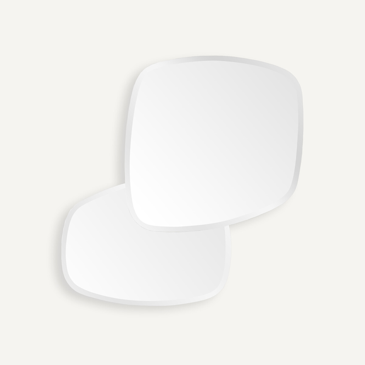 Miroir asymétrique double, hauteur 67,8 cm, NELLA noyer, AM.PM
