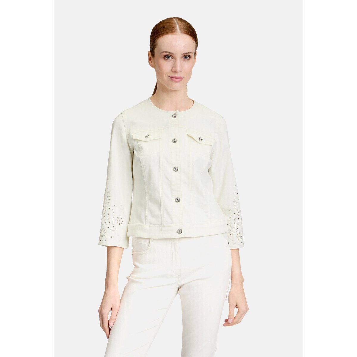 Veste en jean à manches 3/4 blanc, BETTY BARCLAY