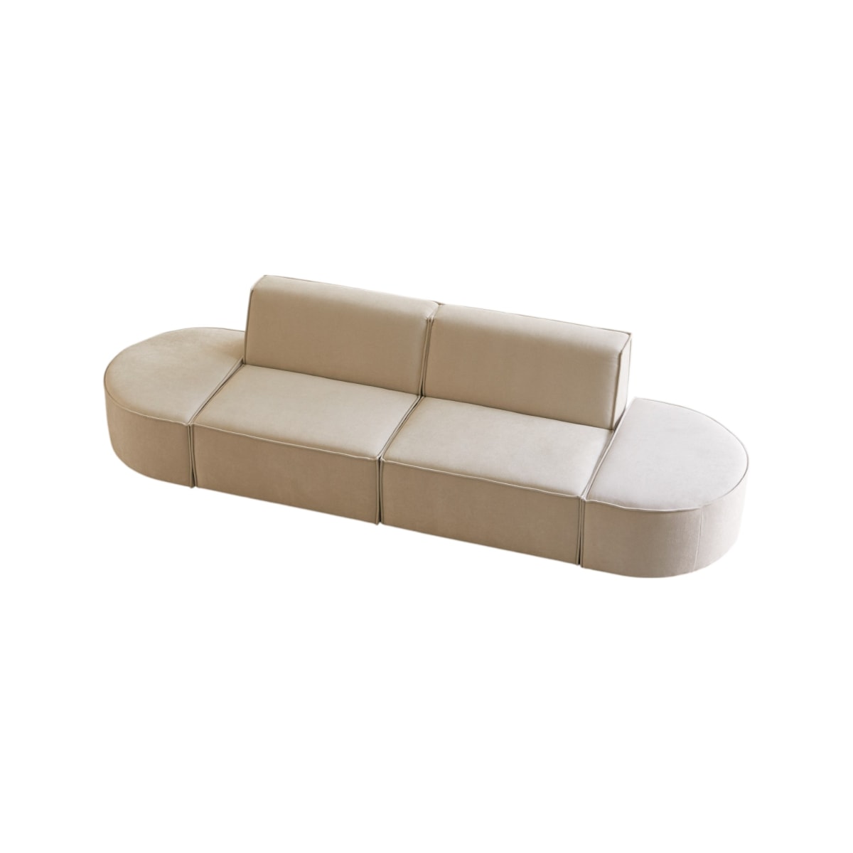 Chauffeuse en Tissu, DARIO beige, TIKAMOON