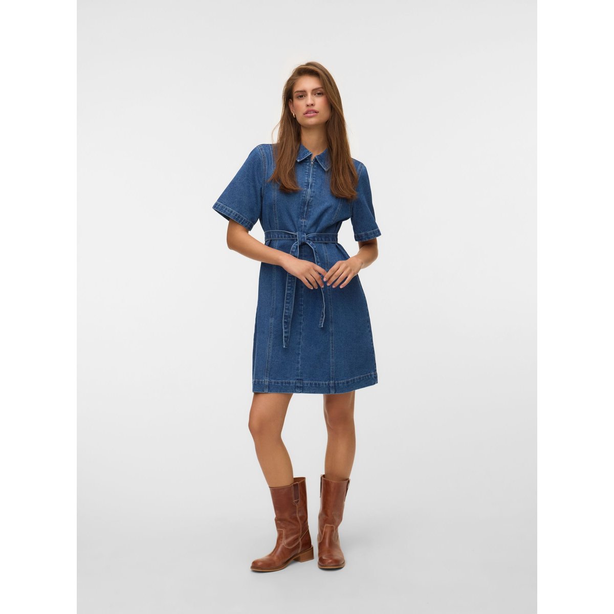 Robe En Denim medium blue denim, VERO MODA