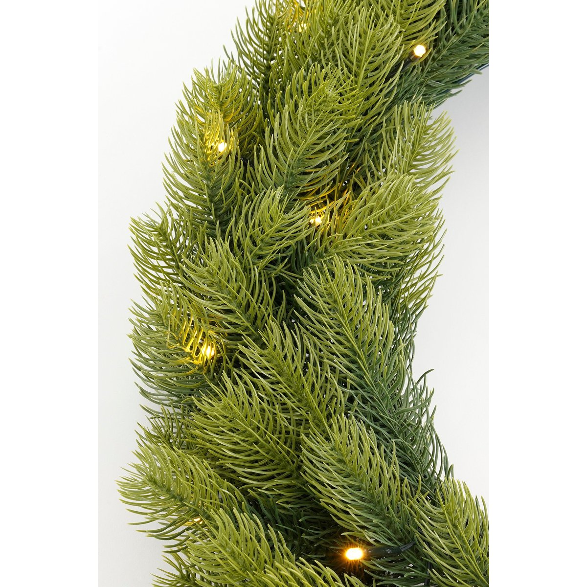 Couronne de Noël avec LED Ø45 cm NAGOYA vert, BLACK BOX TREES