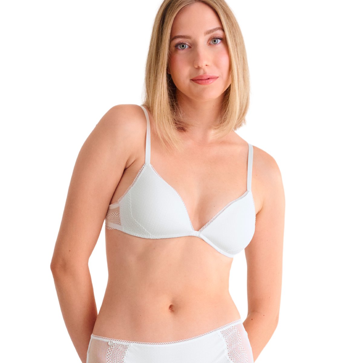 Soutien-gorge triangle préformé sans armatures FRESH blanc, LISCA