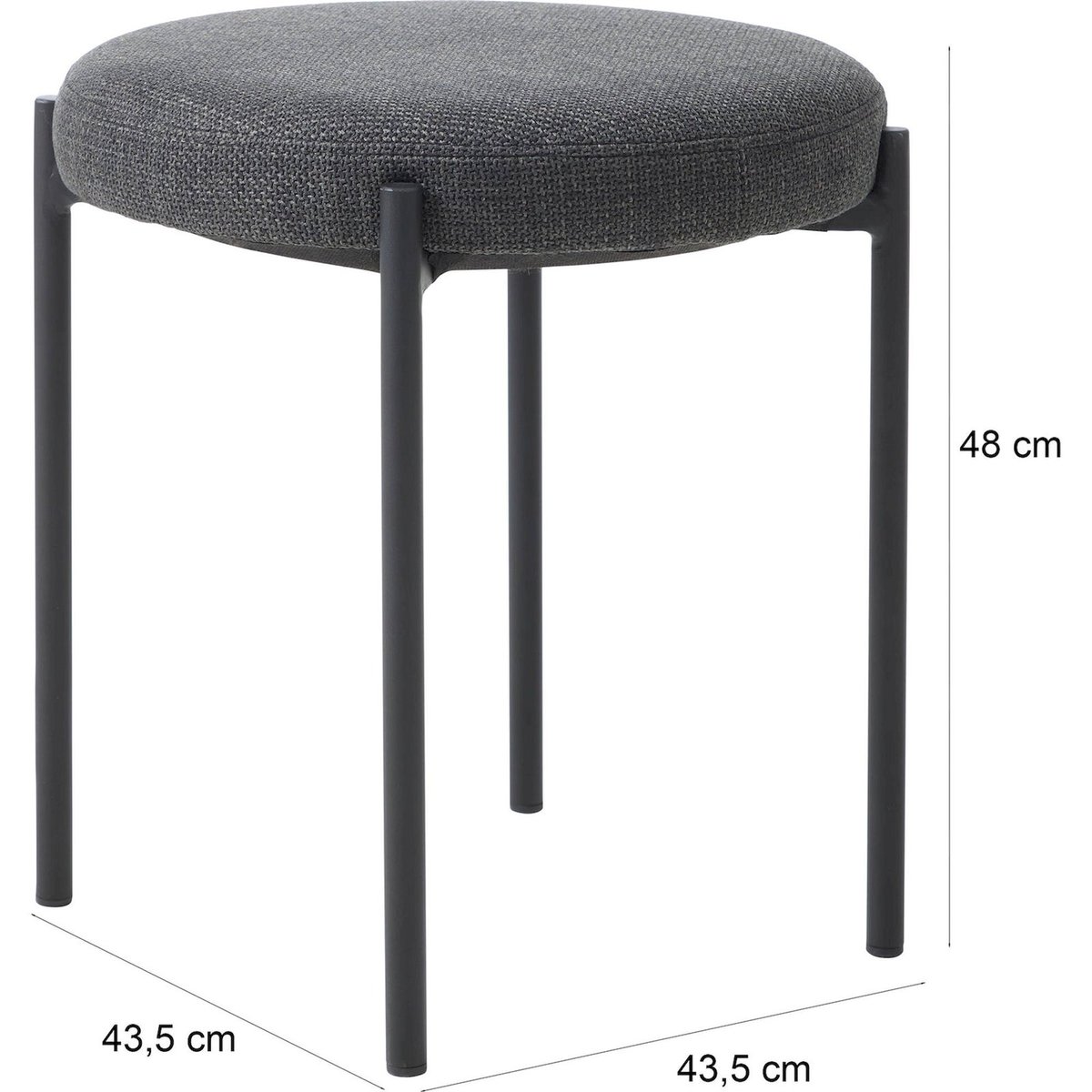 Tabouret assise rembourrée PELICAN crème, RECOLLECTION
