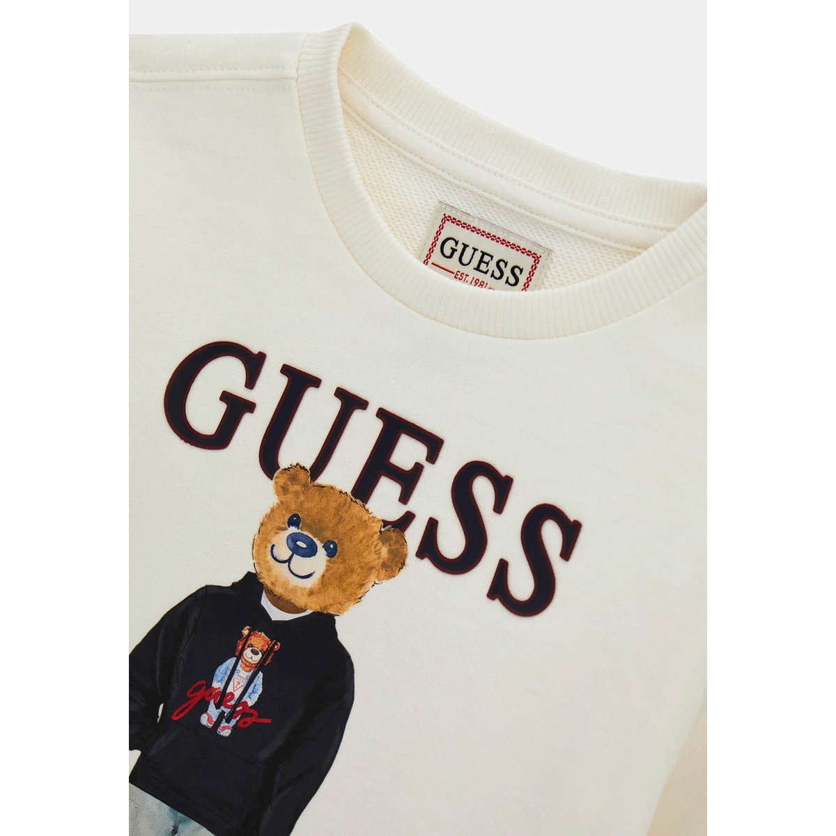 Sweatshirt Avec Logo Imprimé crème, GUESS KIDS