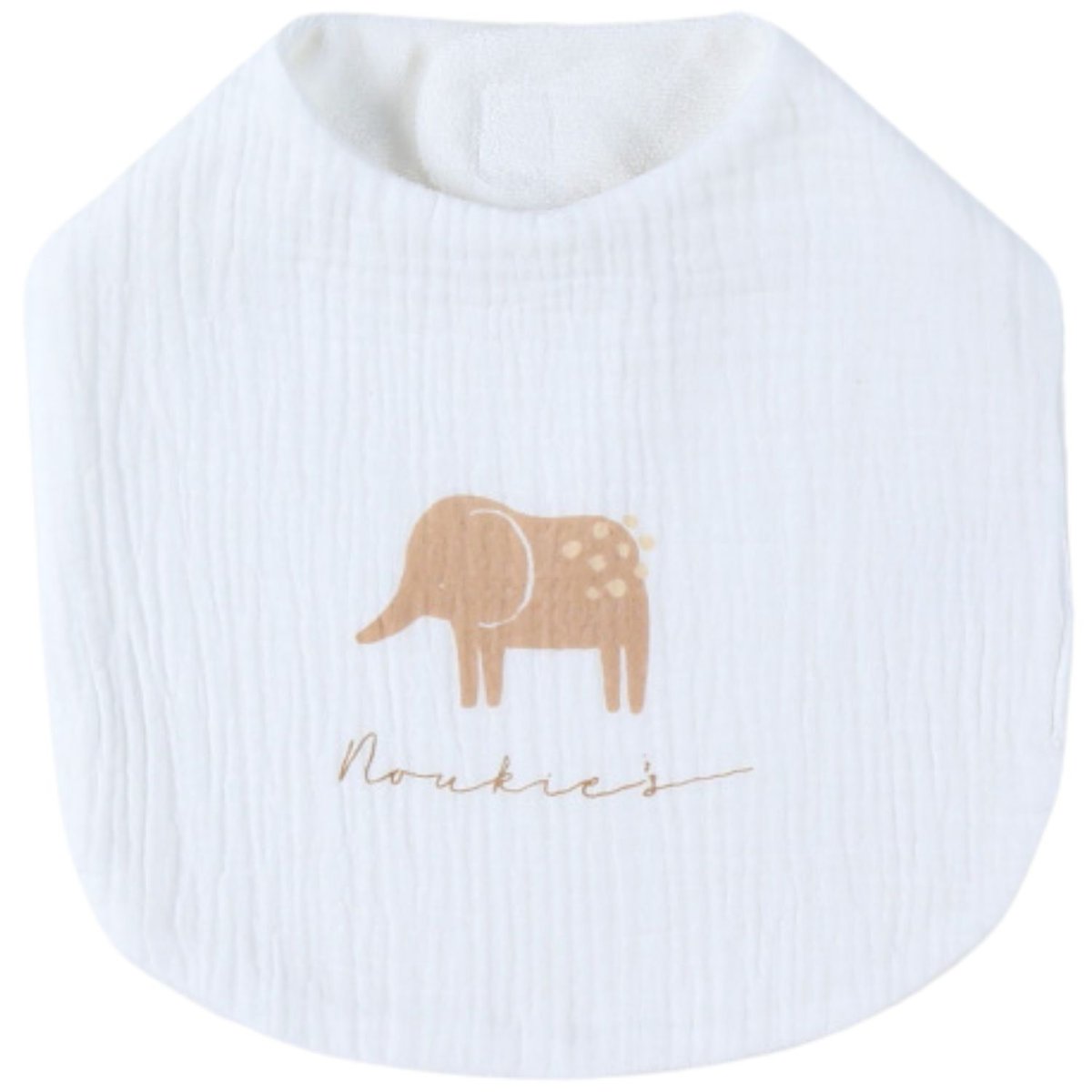 Lot de 3 bavoirs blanc, marron, NOUKIE'S