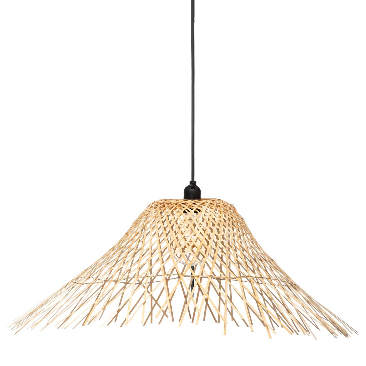 Suspension bambou vannerie MOXA beige, ATMOSPHERA