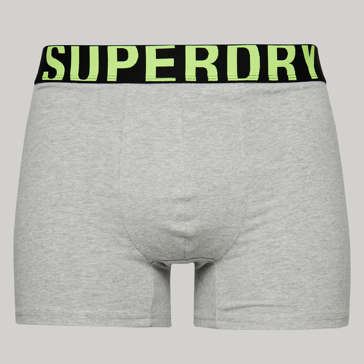 Lot de 2 boxers unis gris foncé + gris moyen, SUPERDRY